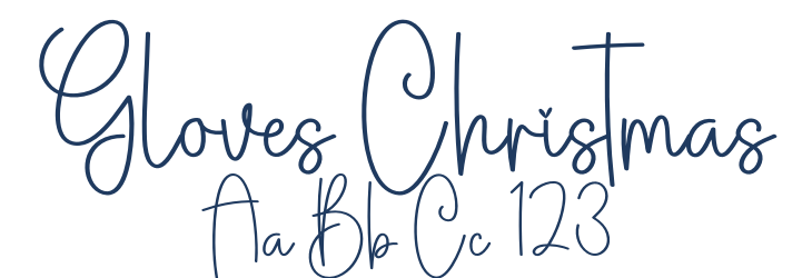 Gloves Christmas Font Preview