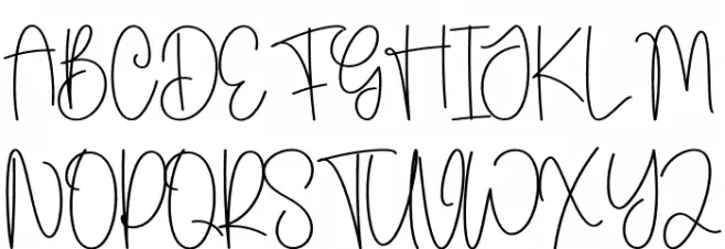 Gloves Christmas フォント 大文字