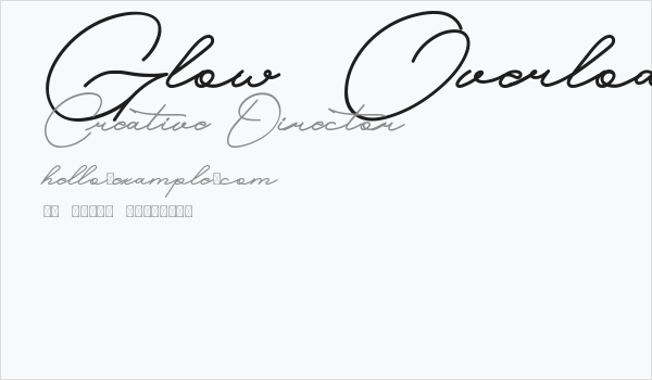 Glow  Overload Demo Bold Business Card