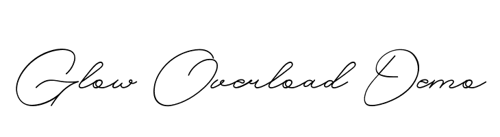 Glow Overload Demo  font caratteri gratis
