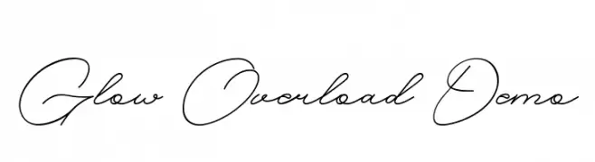 Glow Overload Demo  Frei Schriftart Herunterladen