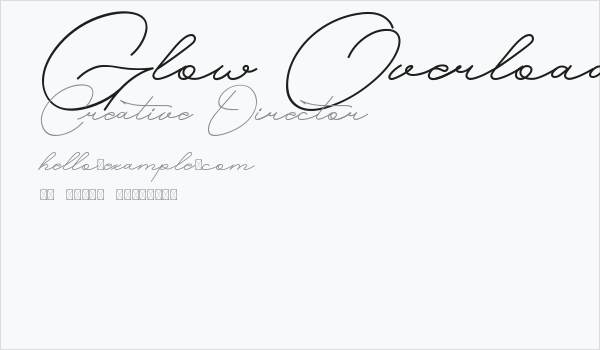 Glow Overload Demo Business Card