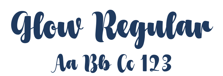 Glow Regular Font Preview
