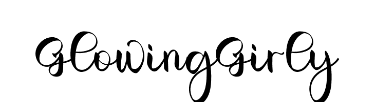 Glowing Girly  Frei Schriftart Herunterladen