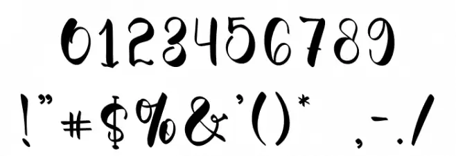 Glowing Girly Font OTHER CHARS