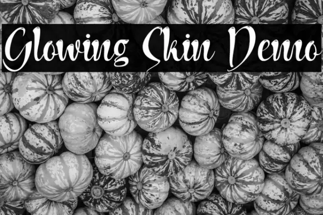 Glowing Skin Demo Font examples