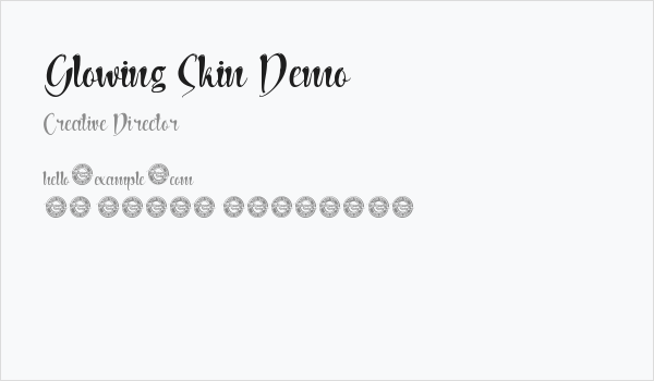 Glowing Skin Demo Business Card