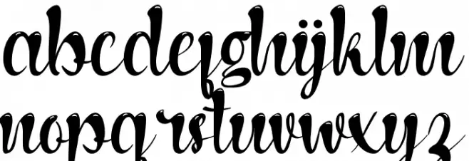 Glowing Skin Demo Schriftart Kleinbuchstaben