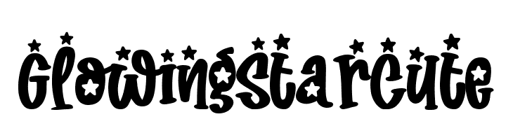 Glowing Star Cute  नि: शुल्क फ़ॉन्ट्स डाउनलोड