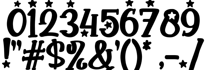 Glowing Star Cute Font OTHER CHARS