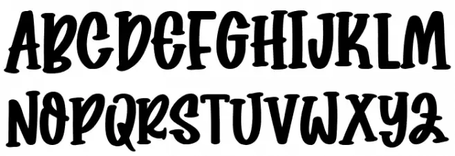 Glowing Star Schriftart Groß