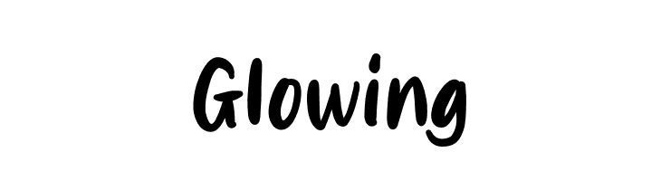 Glowing  font caratteri gratis