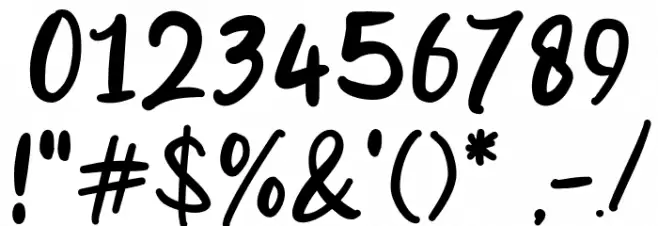 Glowing Font OTHER CHARS