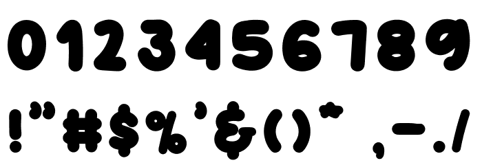 GlowingBubble Font OTHER CHARS