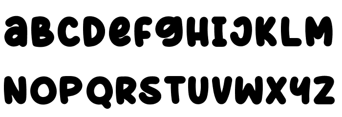 GlowingBubble Font LOWERCASE