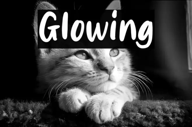 Glowing Font examples