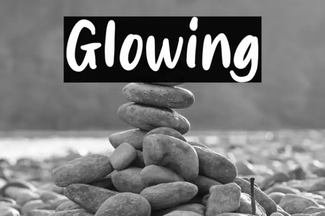 Glowing Font examples