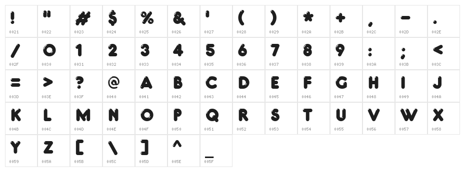 Glowworm Character Map