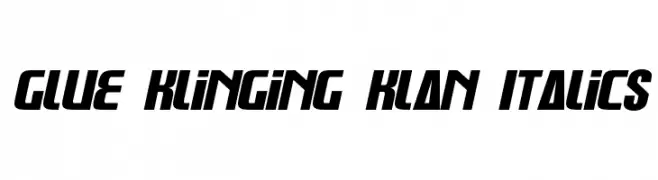 Glue Klinging Klan Italics  नि: शुल्क फ़ॉन्ट्स डाउनलोड