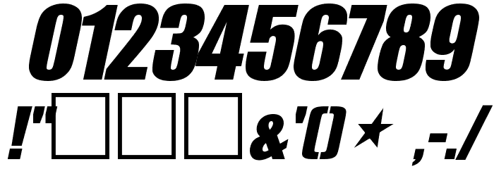 Glue Klinging Klan Italics Font OTHER CHARS