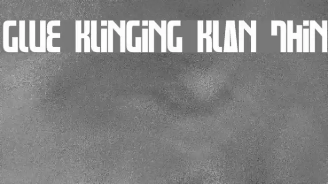 Glue Klinging Klan Thin Font examples