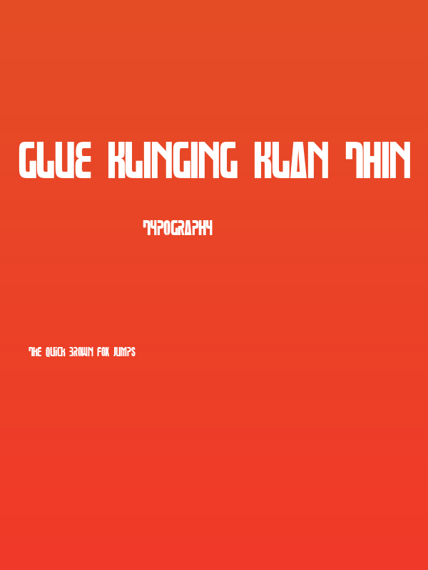 Glue Klinging Klan Thin Poster