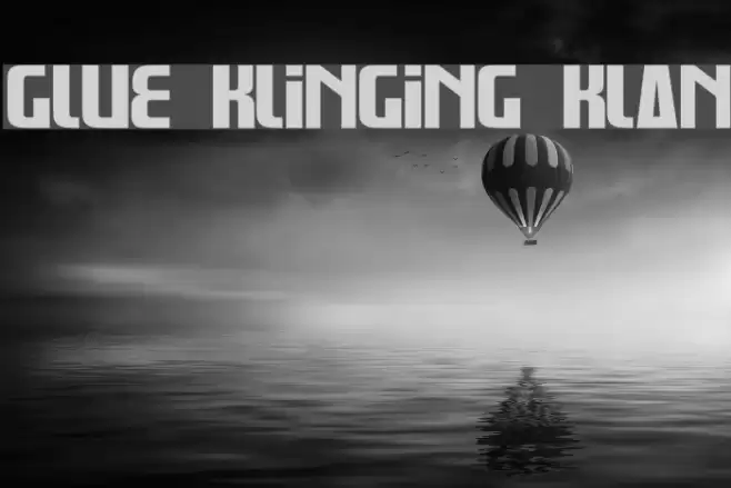 Glue Klinging Klan Font examples