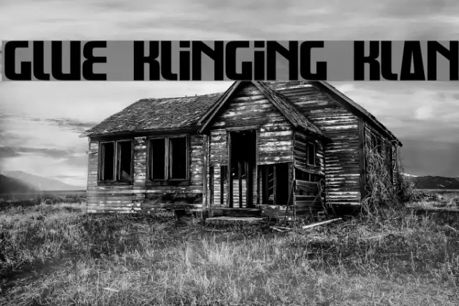 Glue Klinging Klan Font examples
