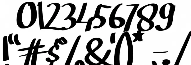 Glue Stick Font OTHER CHARS