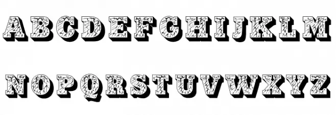 Glued Regular Font Litere mari