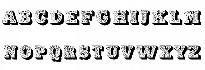 Glued Regular Schriftart Kleinbuchstaben