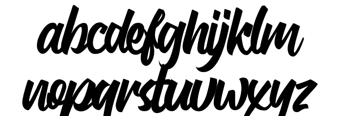 Gluottine Demo Font LOWERCASE