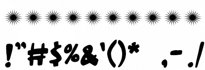 Glutton man Font OTHER CHARS