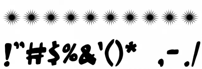 Glutton man Font OTHER CHARS