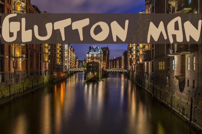 Glutton man Font examples