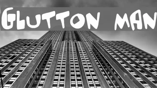 Glutton man Font examples