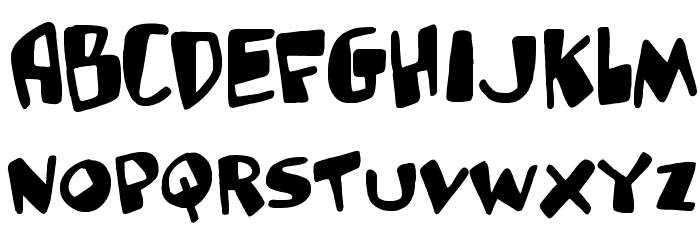 Glutton man Font LOWERCASE