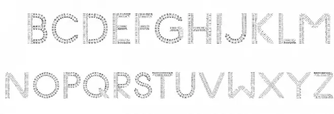 Glyph Stitch v4Regular Polices MAJUSCULES