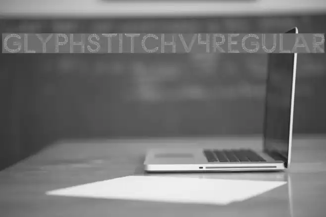 Glyph Stitch v4Regular Polices examples