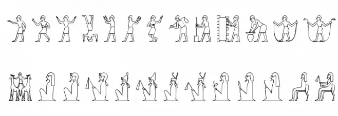 GlyphBasic1 Schriftart Groß