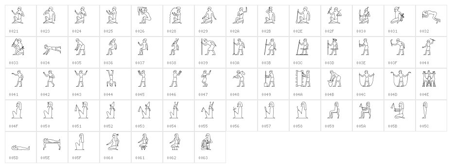 GlyphBasic1 Character Map