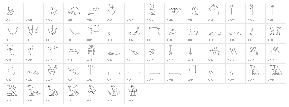 GlyphBasic2 Character Map