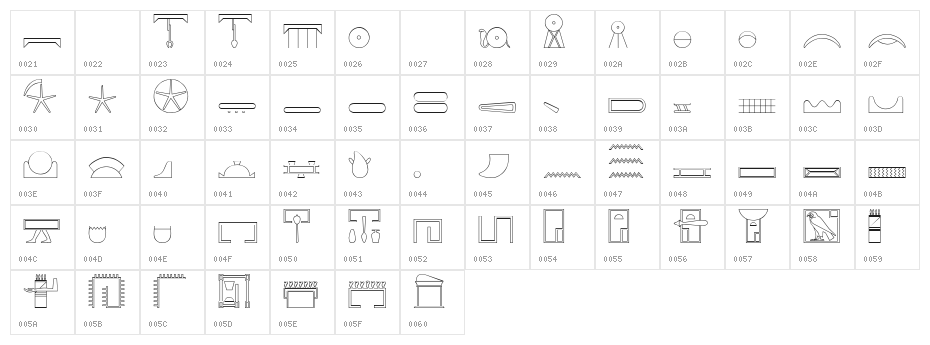 GlyphBasic3 Character Map