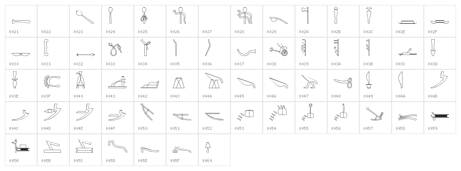 GlyphBasic4 Character Map