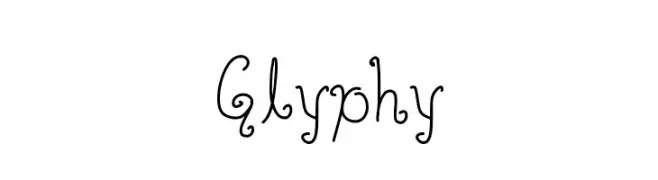 Glyphy  Frei Schriftart Herunterladen