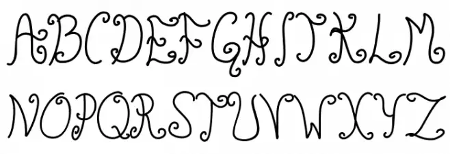 Glyphy خط أحرف كبيرة