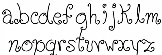 Glyphy Font Litere mici