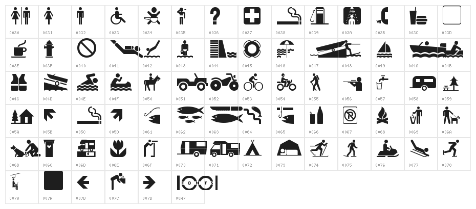 GlyphyxTwoNF Character Map