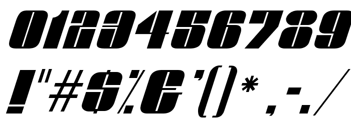 Glypic Italic Font OTHER CHARS