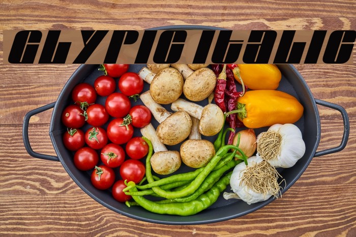 Glypic Italic Font examples
